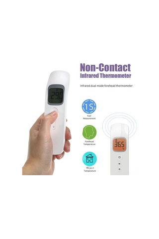 Wezone Beyaz Dijital Enstrüman: Vücut, Gıda Ve Odalar İçin Dokunsuz Kızılötesi Sıcaklık Ölçer - 1 Saniye Ölçüm, Çift Birim, 32 Hafıza, Pil Yok