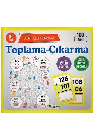 Toplama ve Çıkarma Dört İşlem Kartlar Teleskop Popüler Bilim
