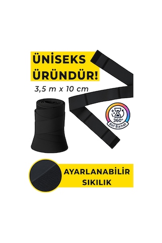 Elilom Waist Wrap Bel Korse Ayarlanabilir Cırtlı Bel Bandı Siyah Elılom