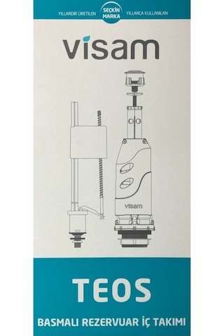 Visam PRA-880475-2119 Teos Basmalı Klozet Rezervuar İç Takım Kırmızı