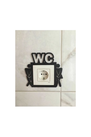 Wc Priz Süsü Plastik Siyah