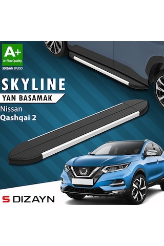S-dizayn Nissan Qashqai 2 Skyline Aluminyum Yan Basamak 173 Cm 2014-2021 A+ Kalite
