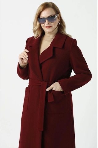 Moda Berray 904 Bordo Mono Yaka Torba Cepli Kaşe Kaban Moda Berray 904 Bordo Mono Yaka Torba Cepli Kaşe Kaban
