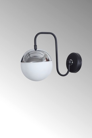 Luzarana Siesta Krom-siyah Metal Gövde Beyaz Camlı Tasarım Aplik