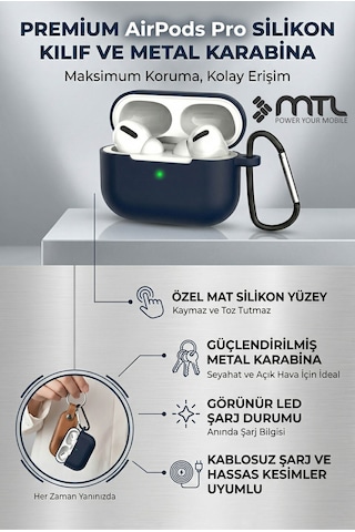 Airpods Pro Uyumlu Premium Lansman Kılıf Kadife İç Astarlı Darbe Emici Silikon Soo-154