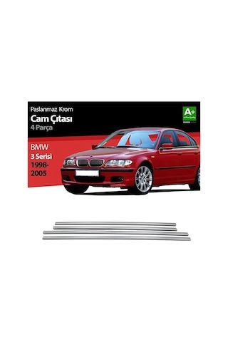 Bmw E46 Krom Cam Çıtası 1998-2005 Uyumlu 4 Parça Paslanmaz Çelik