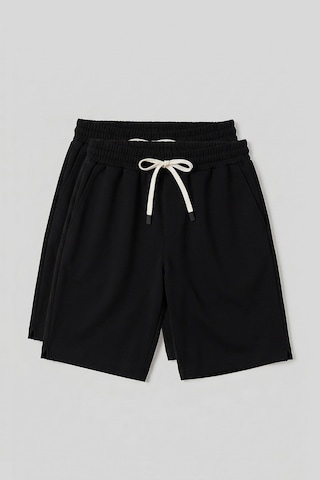 TOMMYLIFE Standart Fit 2li Paket Siyah Erkek Şort - 81314
