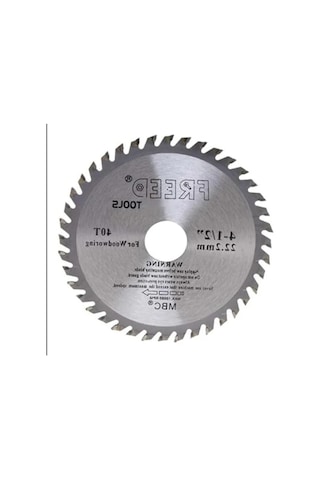 115 Mm Daire Testere Diski, 40 Diş, 22.2 Mm Delik Çapı, Karbon Çelik, Krom Vanadyum Kaplama
