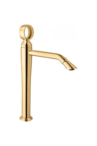 İtalyan Webert Opera Yüksek Lavabo Bataryası - Altın - Sifon Kumandalı
