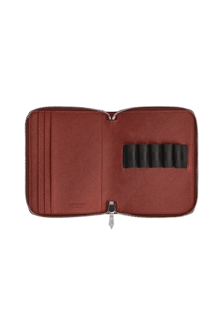 Montblanc Sartorial Deri Fermuarlı 5li Kalemlik 223035 Kırmızı