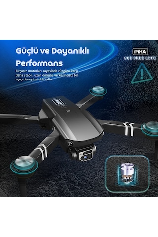 S65 Free Lıte 2 Batarya, 30 Dakika Uçuş, 1080p Çift Esc Kamera, Fırçasız Motorlu Drone/app Kontrlü/siyah