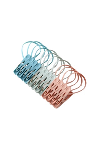 12pcs Çok Kullanımlı Plastik Klipler - İç Çamaşırı, Havlu Ve Çorap İçin Ev Gıda Tutamakları Ve Kıyafet Mandalları Çok Renkli