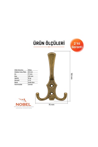Ri Ko Portmanto Askısı, Metal Vestiyer Askısı, Anti K Sari, Duvar Ve Dolap Askılığı 5'li Set Vidalı
