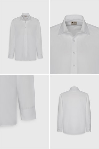 AC&Co / Altınyıldız Classics Ütülemesi Kolay Slim Fit Dar Kesim Klasik Yaka Pamuklu Erkek Gömlek Beyaz