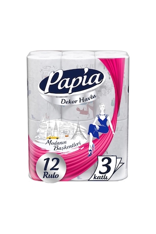 Papia Tuvalet Kağıdı 32 Li Pk Egzotik Parfümlü+ 12 Li Kağıt Havlu