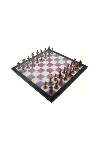 Gifthome Metal Satranç Takımı - Seti orta ispanyol antik Taş Ve M