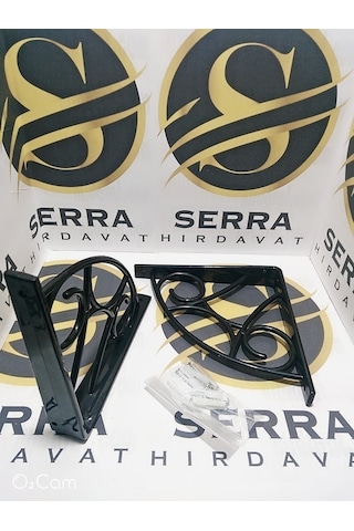 Serrahırdavat Plastik Raf Altı Ferforje (Siyah-Beyaz)