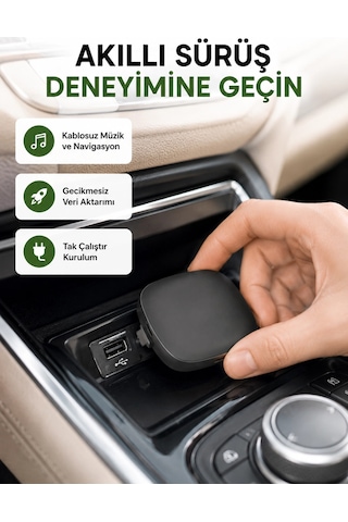 Mey İthalat Android Auto Kablosuz Bağlantı Adaptörü 5.8ghz Hızlı Wifi Ve Kompakt Tasarımlı Yeni Nesil