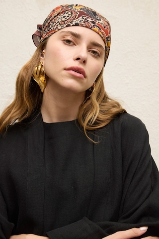 Manuka Desenli Pamuklu Fular Paısley Çok Renkli