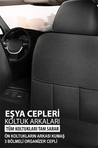 Renault Megane 4 2016 Ve Sonrası Uyumlu Saren Serisi Bej Oto Koltuk Kılıfı