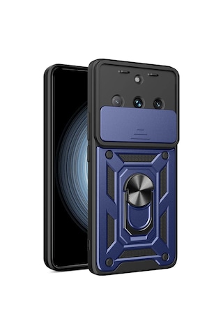 Nihcase Realme 11 Pro Plus Kılıf Magnetik Standlı Kamera Korumalı Slide Sürgülü Cover Kapak