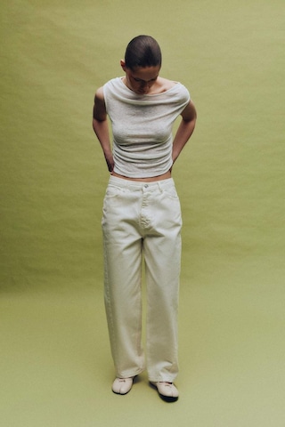 Defacto Baggy Fıt Normal Bel Standart Boy Gabardin Pantolon G9893ax26spwt84 Beyaz-wt84
