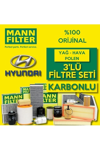 Hyundai Ix35 1.6 Mann Filtre Bakım Seti 2010-Sonrası