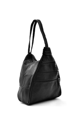 Newish Polo Kadın Hakiki Deri Bol Göz Sırt Ve Omuz Çantası New085 Siyah