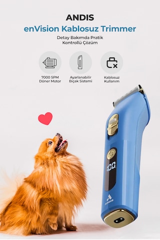 Andis Envision Şarjlı Kedi Köpek Tıraş Makinesi - Pati Altı Ve Hijyen Tıraşı İçin Uygun