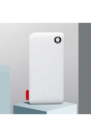 Benks PB12 20000 mAh PD Powerbank Taşınabilir 18W Hızlı Şarj Cihazı - ZORE-218157 Beyaz