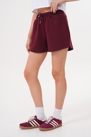Genius Store Kadın Modal Şort Beli Lastikli Cepli Şort Modal-şort Bordo