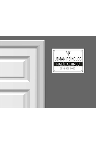 Kişiye Özel Uzman Psikolog Pvc Levha 40x30 Cm
