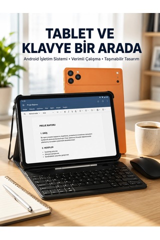 Plentifulandroid Tablet Klavye Kılıflı Dokunmatik Ekran Günlük Ve Profesyonel Kullanım