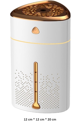 Alpera Home - Hava Nemlendirici 1000ml Su Haznesi - 6 Farklı Işık - Beyaz Renk - Aroma li