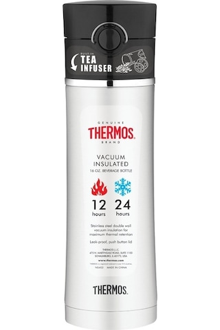 Thermos Ns 403 Çay Demleme Aparatlı Mug Termos 470 ML Sıyah 12677