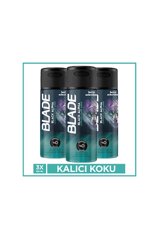 Blade Hero Selection Serisi Black Alpha Erkek Deodorant 3x150 Ml
