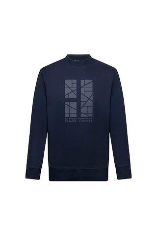 Hatemoğlu Lacivert Regular Fit Baskılı Pamuklu Bisiklet Yaka Sweatshirt 35103024a001 005 1852629 Lacivert