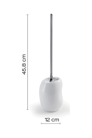 İside Tuvalet Fırçalık, Yerden - Beyaz Beyaz