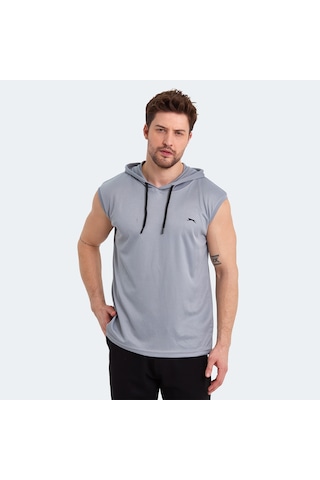Slazenger RAG Erkek Kolsuz Gri Tişört