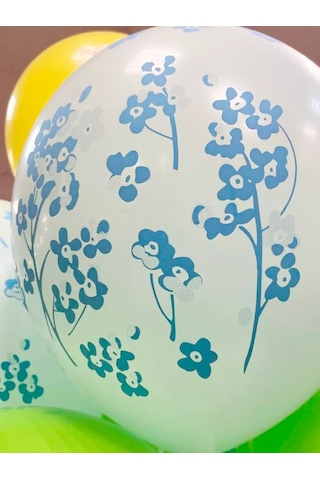 Riota Lateks Balonlar Bahar Çiçekleri 30 Cm 15 Adet 143676853 Açık Mavi