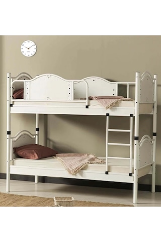 Missidea Avangard Lüks Motifli Metal Ranza & Karyola Seti Beyaz 90x190 Cm 90 x 190
