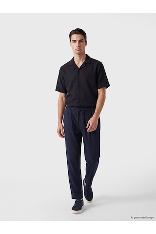 Lcw Vision Siyah Regular Fit Dokulu Erkek Gömlek