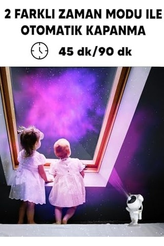 Astronot Galaksi Projektör Kumandalı Gece Lambası Yıldız Ve Samanyolu Projeksiyon Işığı