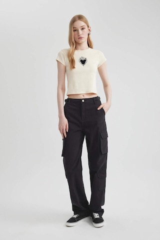 DeFacto Coool Straight Fit Gabardin Pantolon - Kargo Cepli B7611AX24SPBK27