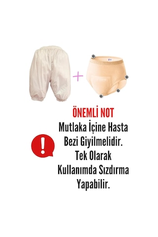 Overpazar Yıkanabilir Ribanalı Hasta Külotu Paçalı Hasta Külotu