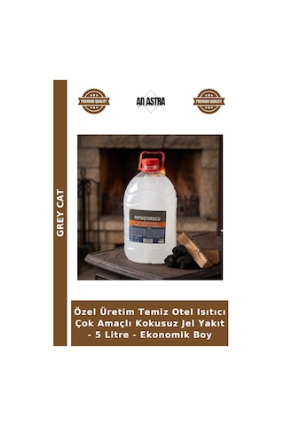 Özel Üretim Temiz Otel Isıtıcı Çok Amaçlı Kokusuz Jel Yakıt - 5 Litre - Ekonomik Boy