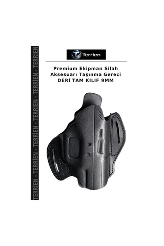 Premium Ekipman Aksesuarı Taşınma Gereci Deri Tam Kılıf 9mm