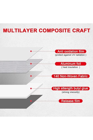 Lemestar Su Yalıtım Bantı - Çatı, Pencere, Tekne Ve Rv İçin Dayanıklı Alüminyumlu Su Geçirmez Yapışkan Bant