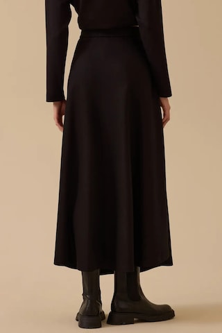 Kadın Basic Kloş Uzun Etek - Siyah Siyah