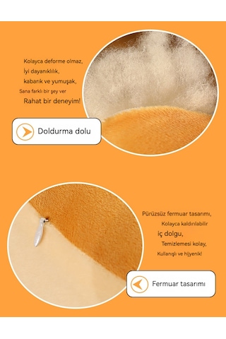 Dil Tarzı 38 Cm Ekmek Koltuk Minderi Sandalye Minderi Hafızalı Kö